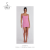Açık Sırtlı Pembe Mini Elbise - Görsel 3